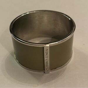 Vince Camuto Women’s Cuff Bracelet, Putty Gray & Silver, 2-1/2” Round, Jewelry